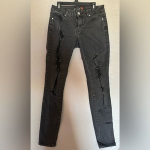 Guess skinny jeans black ish gray very stretchy great condition size27
